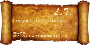 Lengyel Tarziciusz névjegykártya