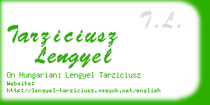 tarziciusz lengyel business card